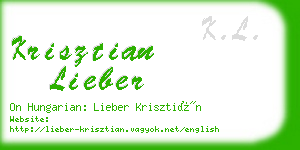 krisztian lieber business card